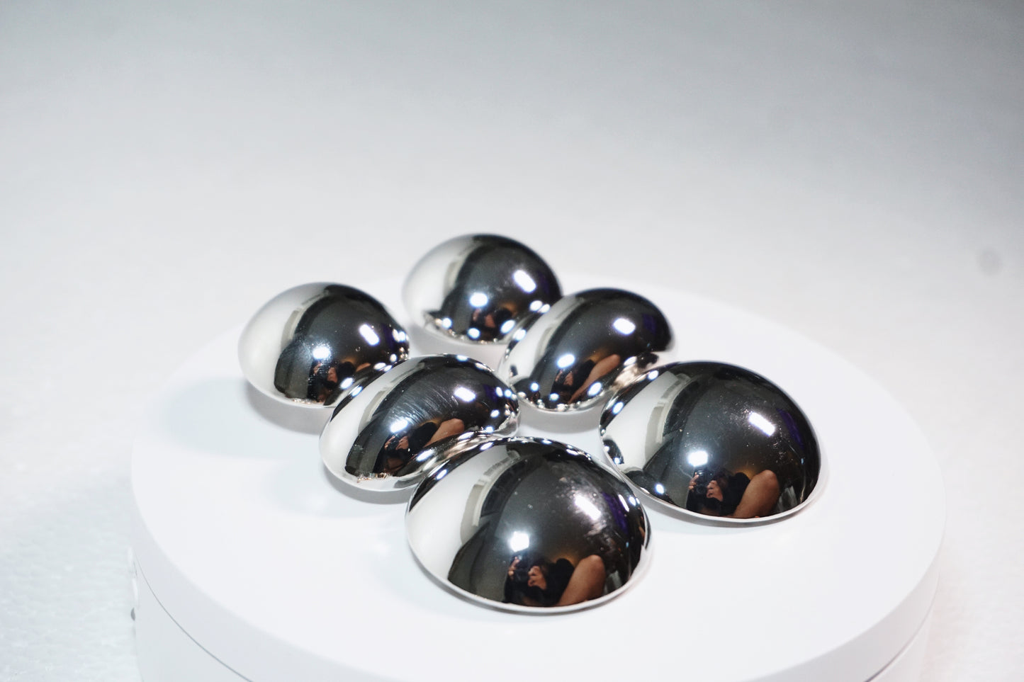 Silver Jumbo Boba Earrings