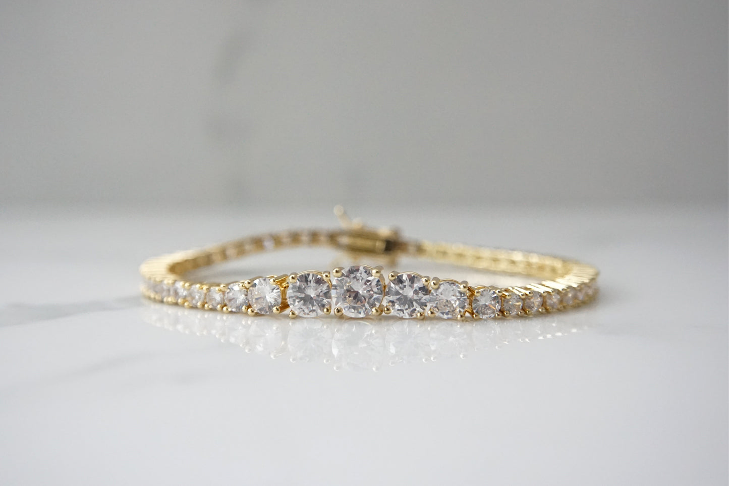 Gold Irregular Tennis Bracelet