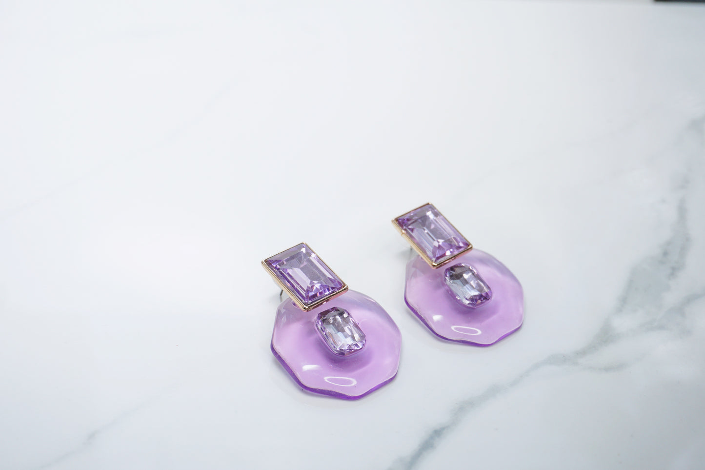 Purple Candy Statement Earrings