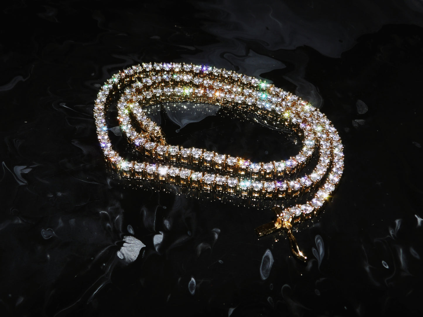 Gold Luxe Tennis Necklace