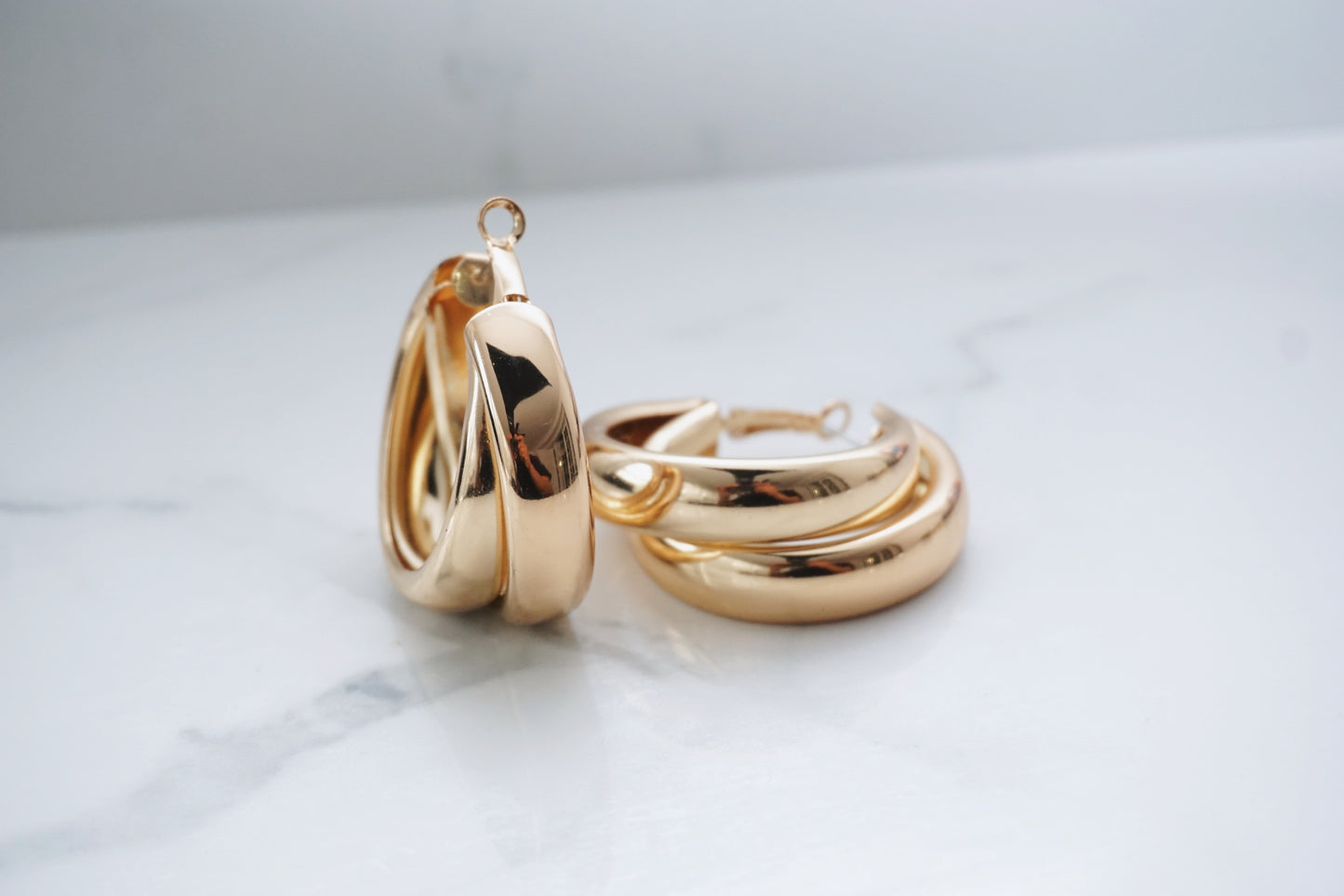 Gold DoubleUp Hoops