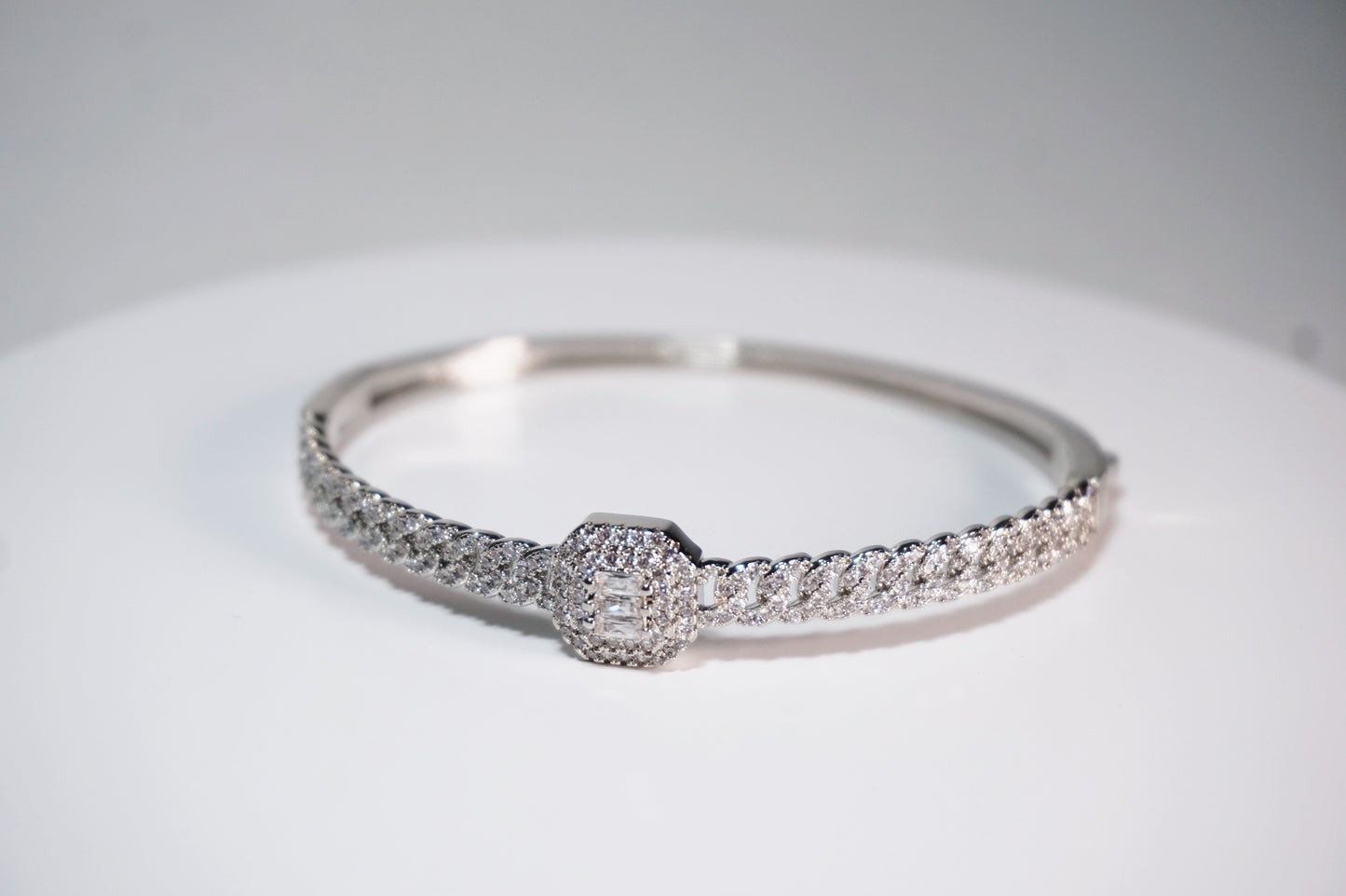 Silver Cuban Bangle