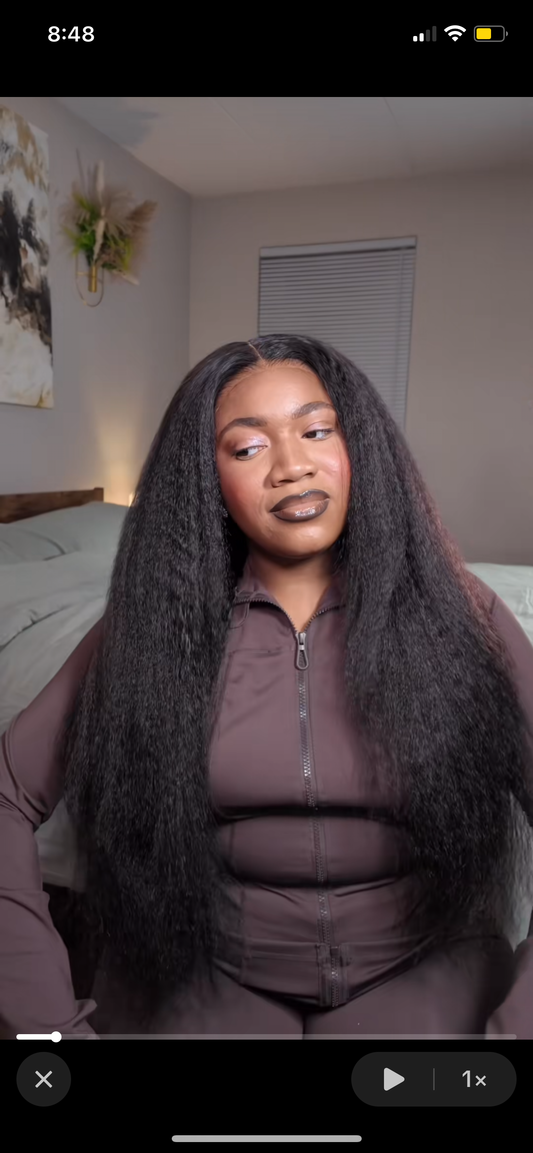 Oq hair kinky straight 26”