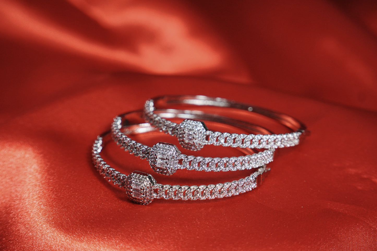 Silver Cuban Bangle