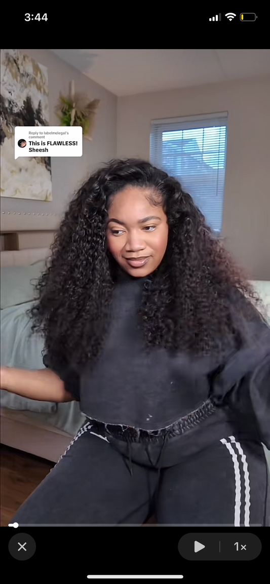 Isee hair water wave half wig