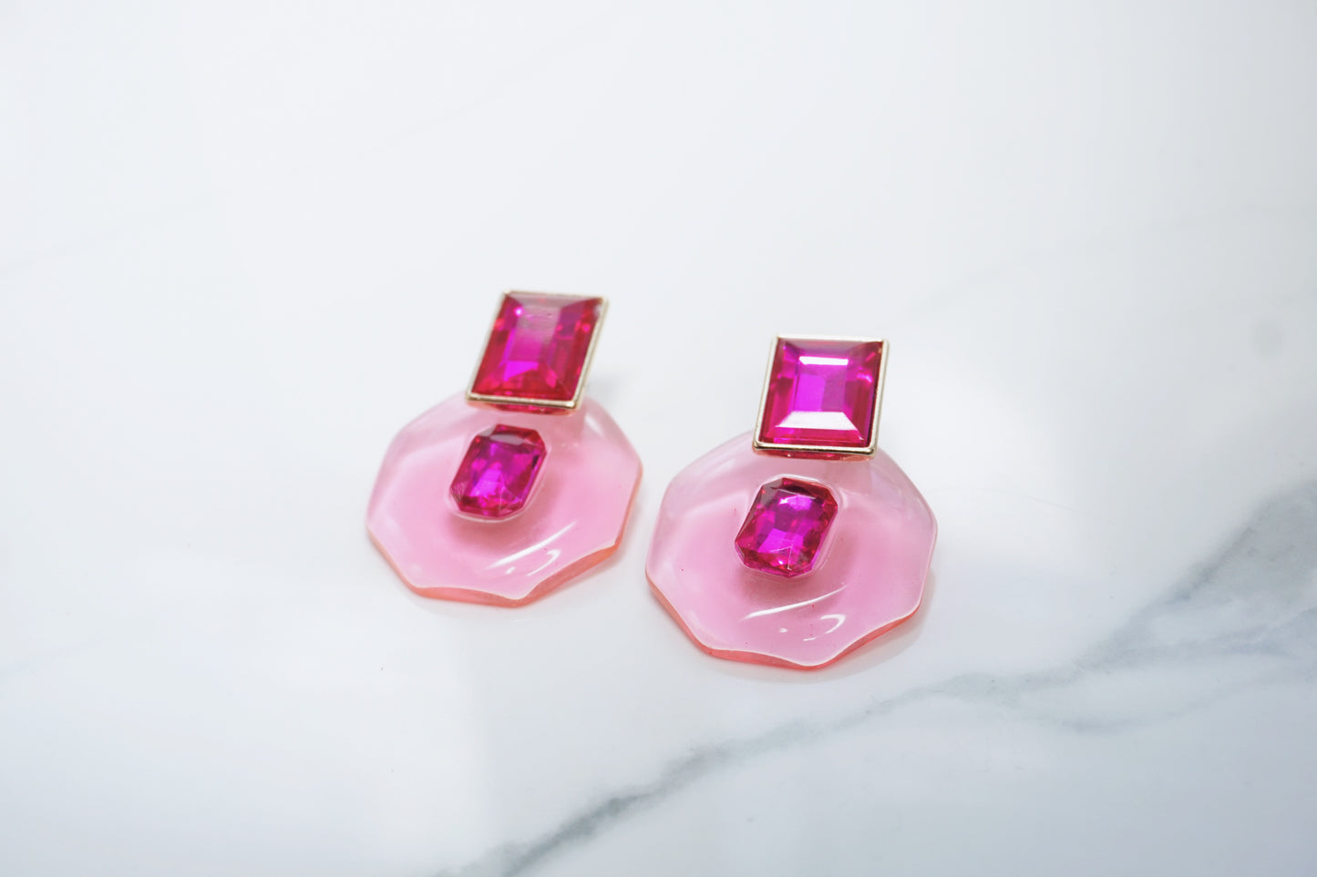 Pink Candy Statement Earrings