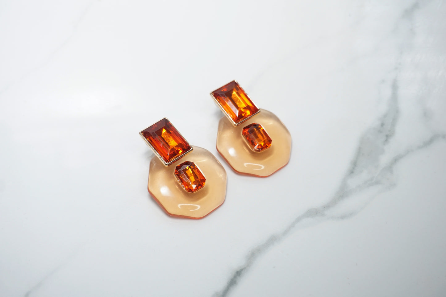 Orange Candy Statement Earrings