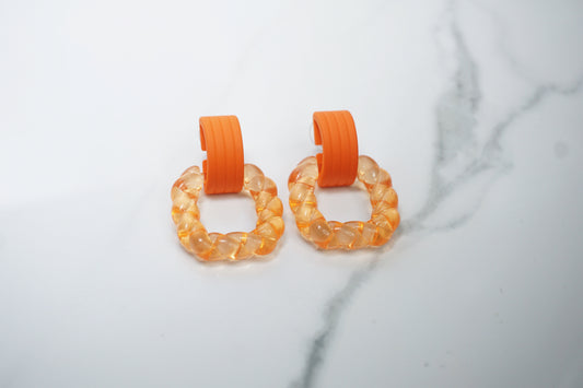 Orange Crush Statement Earrings