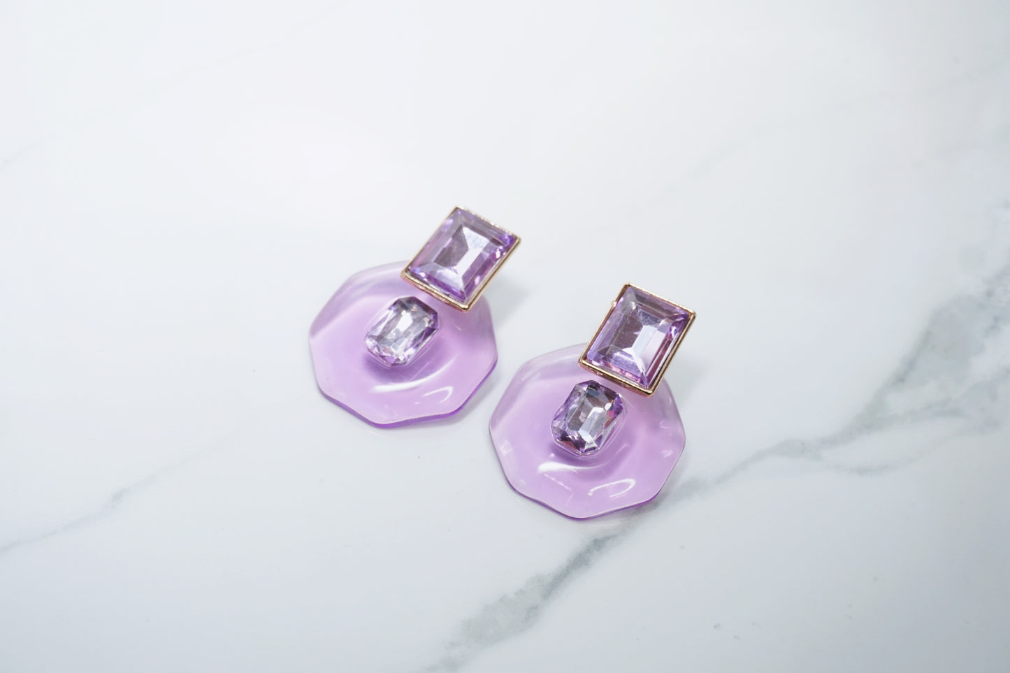 Purple Candy Statement Earrings