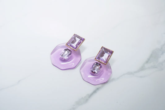 Purple Candy Statement Earrings