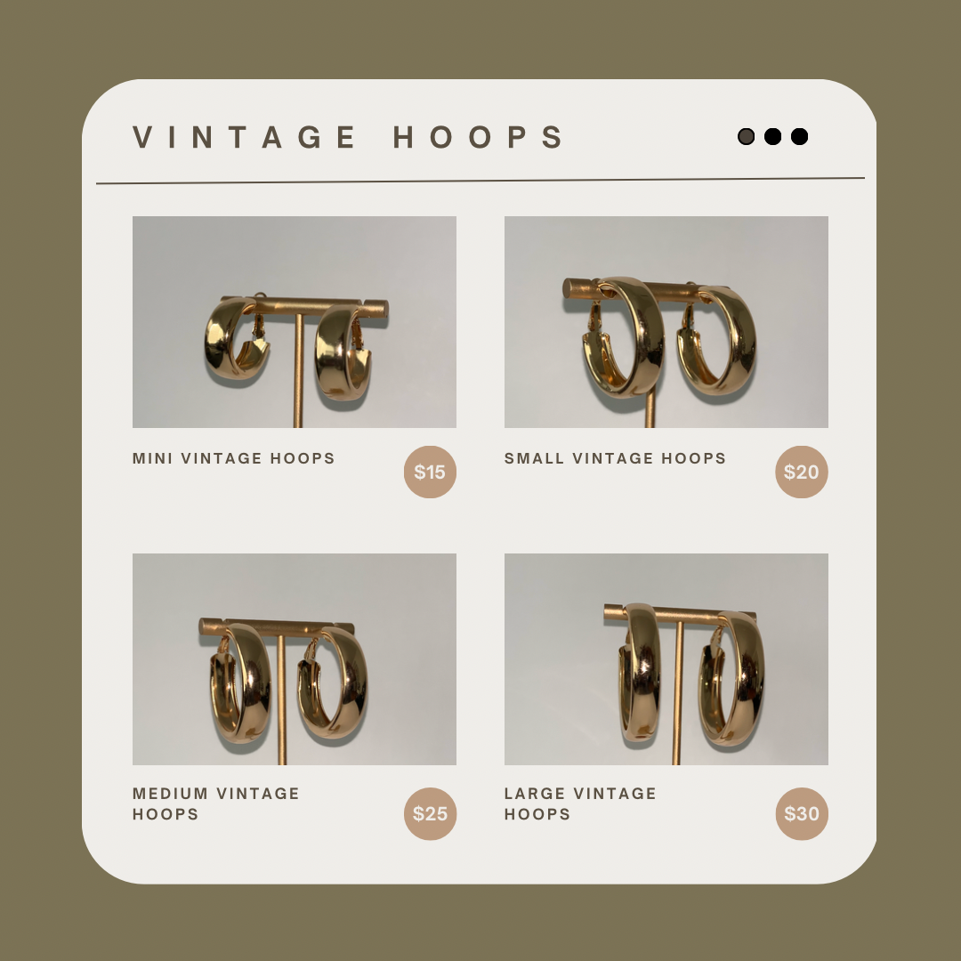 Gold Vintage Hoops